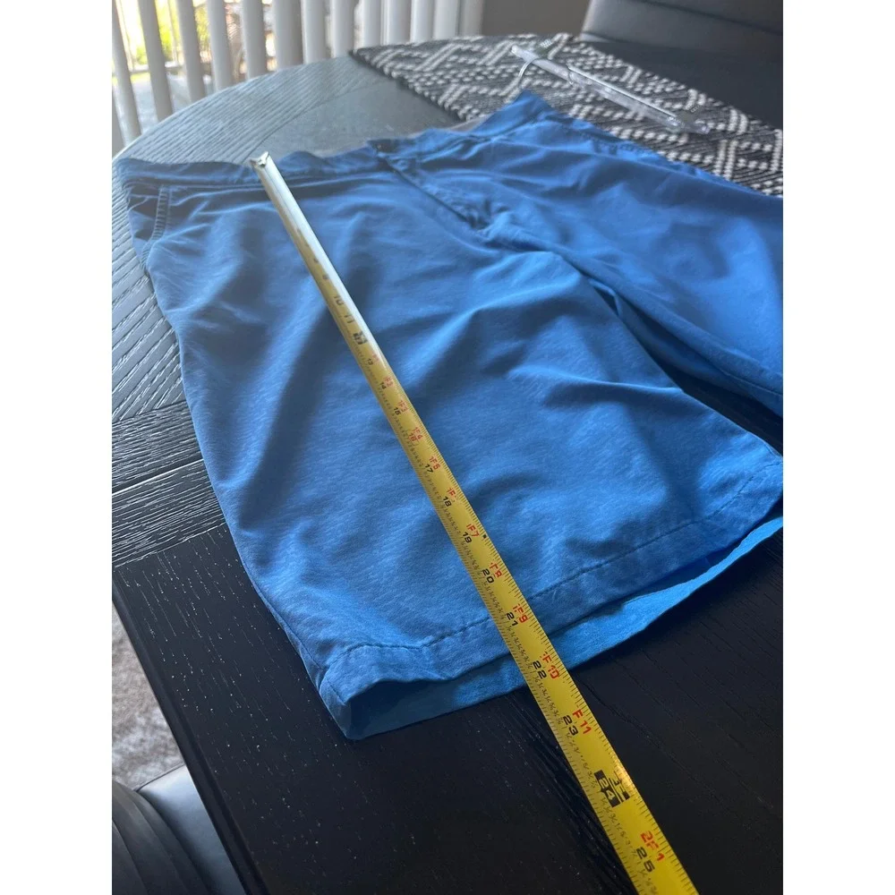 Adidas Golf Mens Blue‎ Marl Performance Shorts Size 36 Textured Flat Front